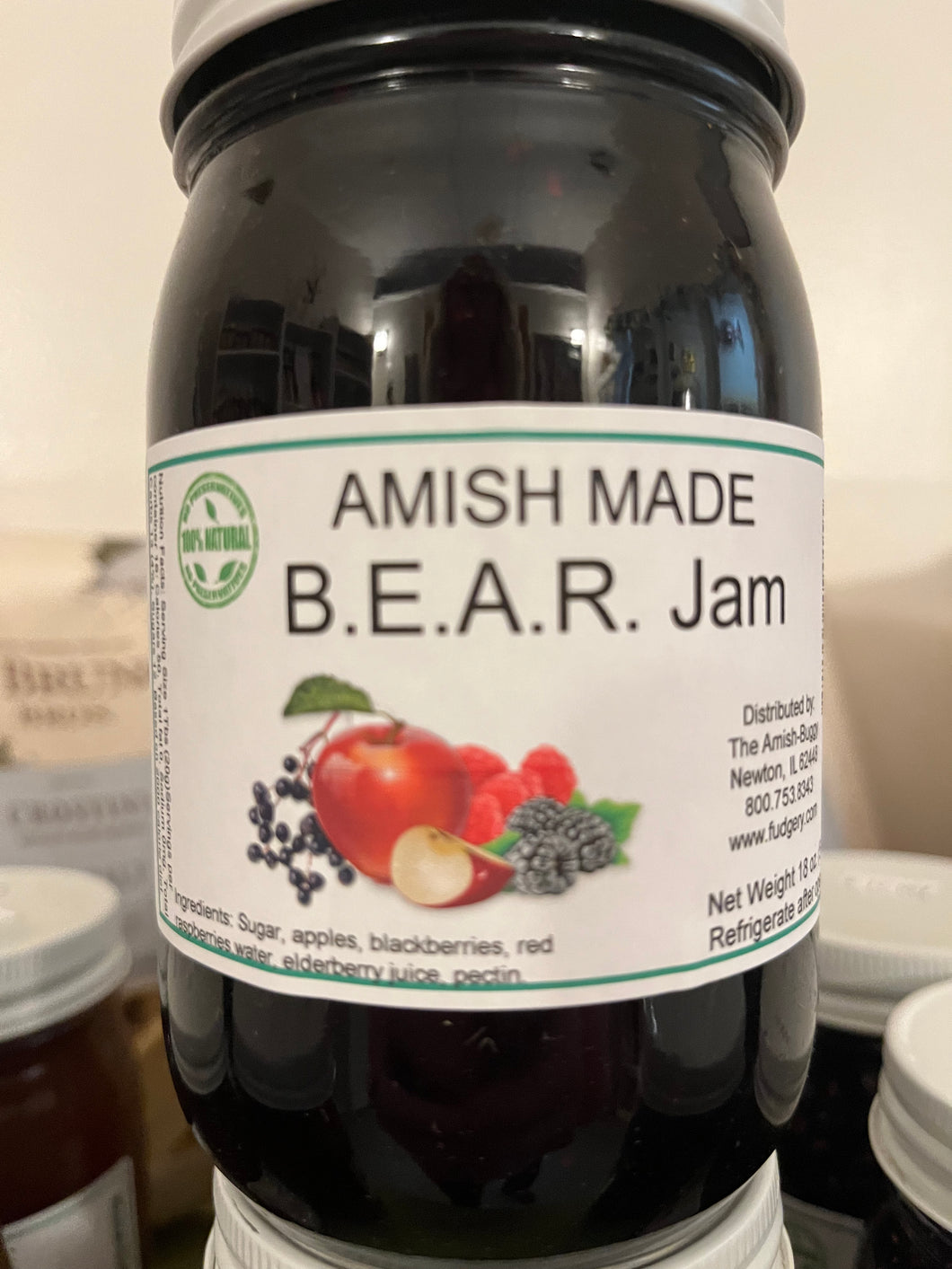 Locally Made Jam. Blackberry, Elderberry, Applies and Red Raspberry Jam